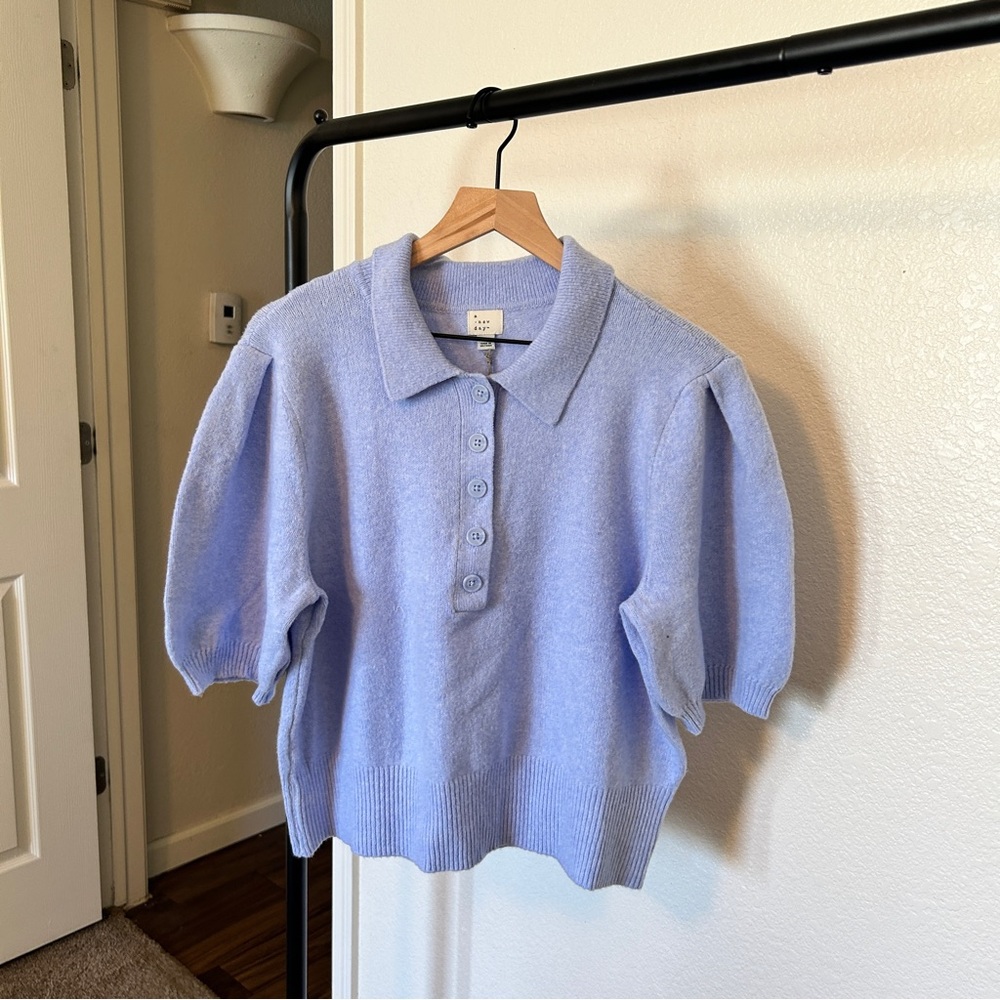 Target A New Day Blue Polo Sweater